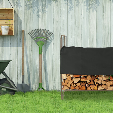 Relaxdays Log Rack with Cover