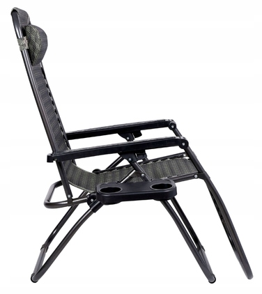 Шезлонг eHokery Orion Zero Gravity, коричневий, 160 см