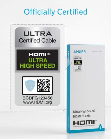 HDMI кабель Anker 8K 60Hz, 2м, Ultra HD, 48Gbps, eARC, Dolby Atmos, сумісний з Xbox Series X, TV