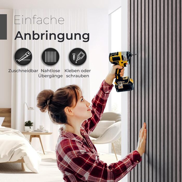 Акустичні панелі з натурального дерева (набір 4 шт) 120x60x2.1 см, шпон груші та чорний акустичний фліс, 3D стінні панелі для шумоізоляції та декору інтер'єру