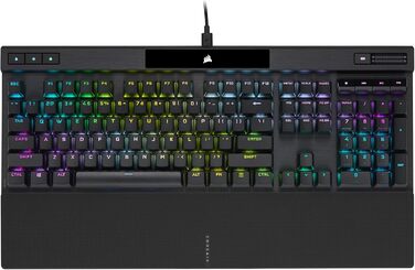 Механічна ігрова клавіатура Corsair K70 MAX RGB з перемикачами MGX, регульованою точкою активації, клавішами PBT Double-Shot, сумісна з iCUE, QWERTY NA розкладка, сталево-сірий колір