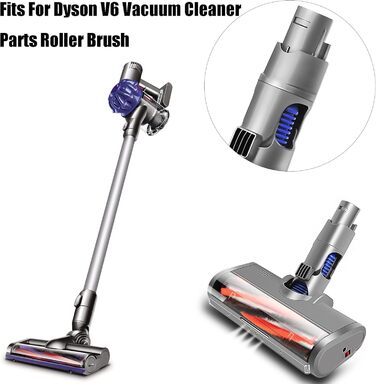 Електрична щітка-вальцевий насадка Italdos для пилососів Dyson V6 DC58 DC59 DC61 DC62 з LED-підсвічуванням, турбо-режим, для килимів, твердих підлог, паркету та плитки
