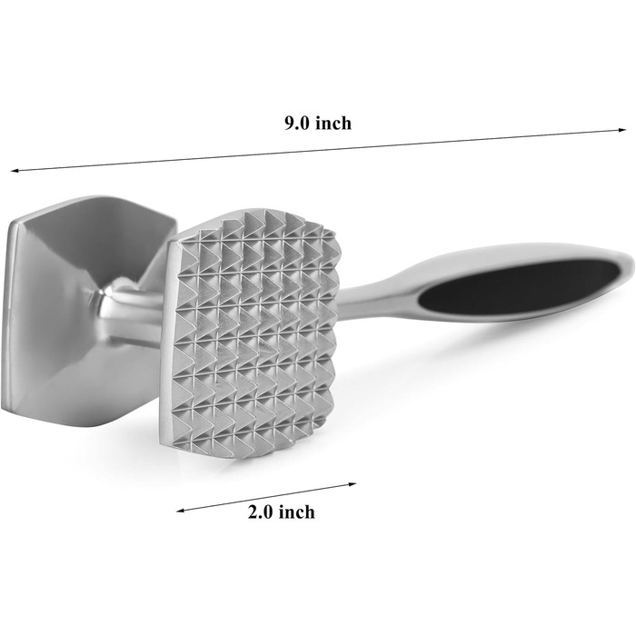 Кухонний молоток для м'яса Aliglow, 23 см, для стейків, яловичини, птиці (сплав)