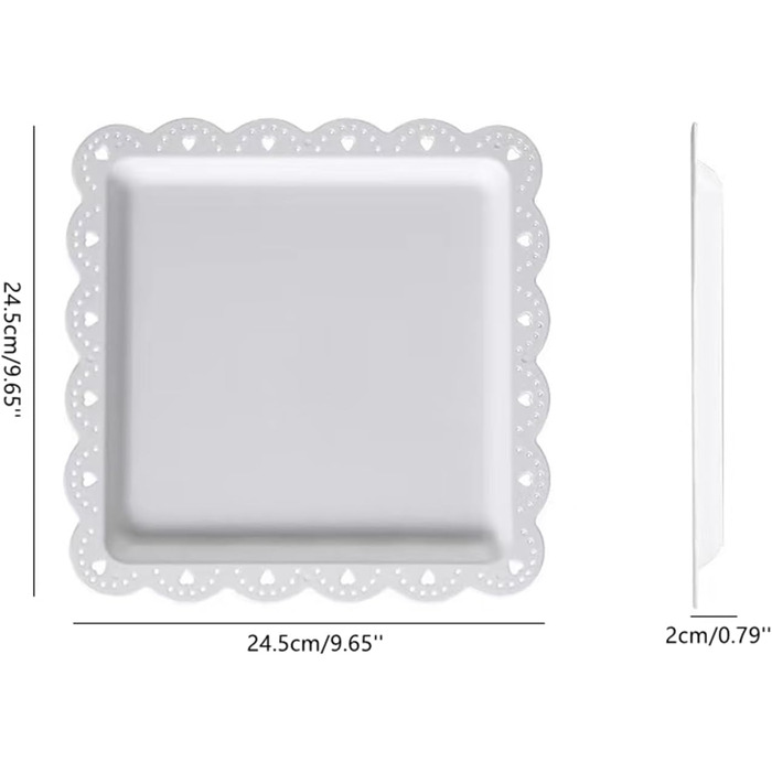 Підставка для тістечок Wagoodter 3 яруси, для тортів, десертів, на весілля, день народження, чаювання (біла)