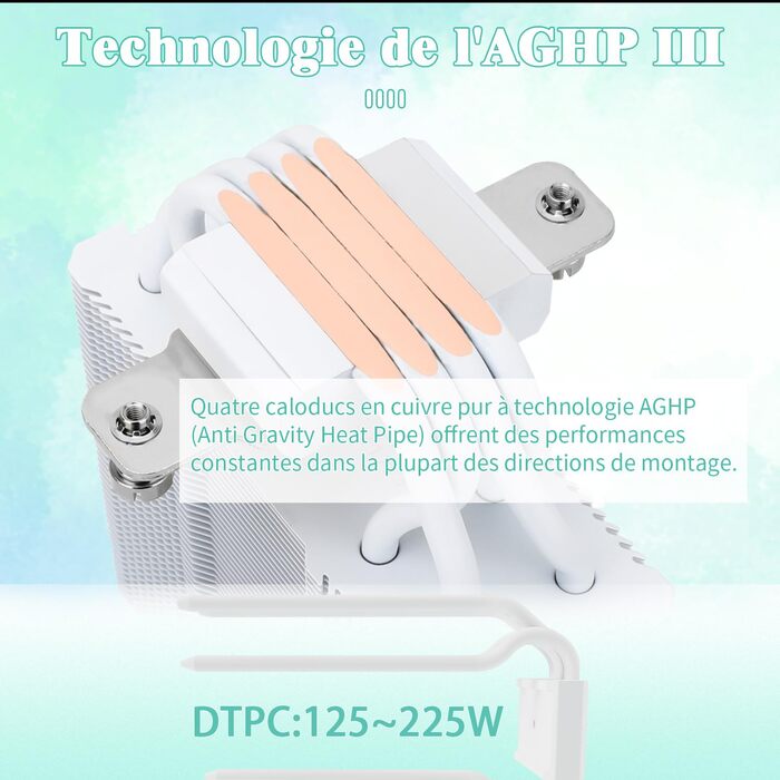 AssassinX120 SE White ARGB CPU-кулер: 4 heatpipes, тиха система охолодження, сумісний з AMD AM4/AM5 та Intel 1700/1150/1151/1200