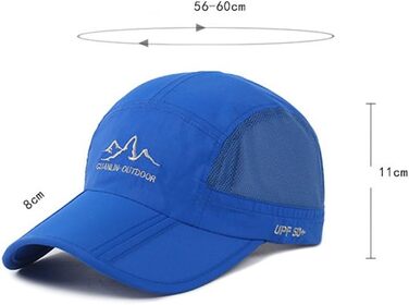 Бейсболка унісекс для чоловіків та жінок, A-navy блакитна, регульована, для спорту та подорожей