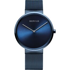 Кварцовий унісекс годинник Bering 39 мм зі сталевим корпусом, міланським плетінням та сапфіровим склом, 5 ATM (14539-397)