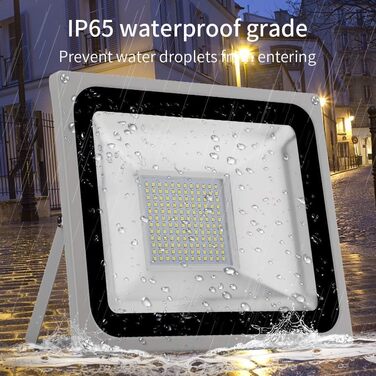 LED Floodlight Outdoor 100W Outdoor Spotlight | LED Floodlight Floodlight Outdoor Searchlight Cold White | Super Bright 10000LM 6000K Cold White IP65 Waterproof Floodlight Wall Light for Garden Sports Field