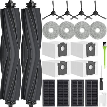 Запчастини для Dreame X30 Ultra / L10s Ultra Gen2 / L10s Pro Ultra Heat / L40 Ultra AE / Mova E30 Ultra: комплект аксесуарів (2 основні щітки, 4 фільтри, 4 ганчірки для миття, 4 бічні щітки, 4 пилозбірники)