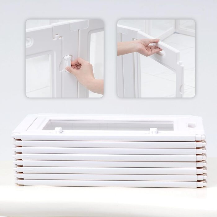 Кізовий забіг Citylife 8-TLG: 60 см, розкладний, з дверцятами, для собак, котів, кроликів, рухливий, антиковзаюча поверхня