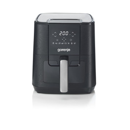 Аерофритюрниця Gorenje AF1350DWB, 1350 Вт, чаша 5.4 л з вікном, 8 автоматичних програм, антипригарне покриття, LED-дисплей, чорна