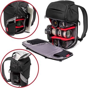 Професійний рюкзак для камер Manfrotto Advanced Fast III для бездзеркальних камер, об'єктивів та ноутбука, з бічним доступом та кріпленням для штатива