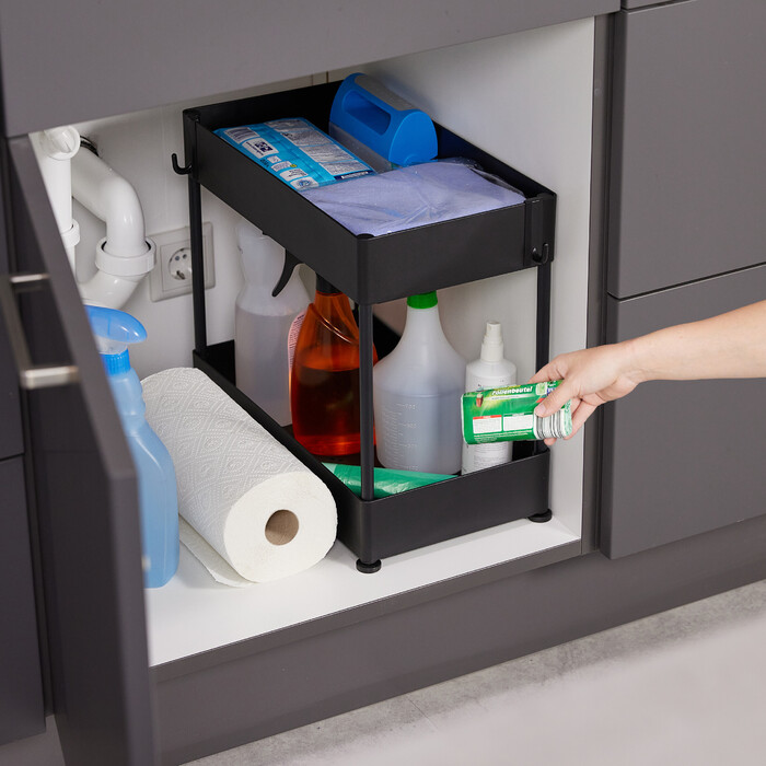Relaxdays Under Sink Shelf with 2 Shelves