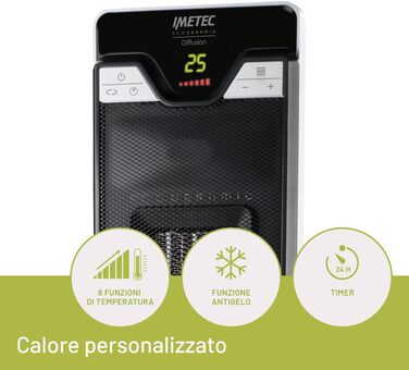 Електричний обігрівач Imetec Eco Ceramic Diffusion: керамічний нагрівач з 6 режимами та таймером