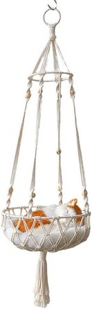 Гамак для кота Макramee ручної роботи, підвісний, для дому, внутрішнє вікно