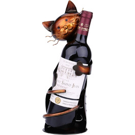 Cat Wine Holder, Wine Bottle Holder, Cat Decor, Wine Rack, Metal Sculpture, Practical Sculpture, Interior Decoration Craft, Main Decoration for Birthday, Christmas, Thanksgiving