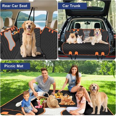 Водонепроникний килимок для собак Vortix на заднє сидіння авто – захист від бруду та шерсті