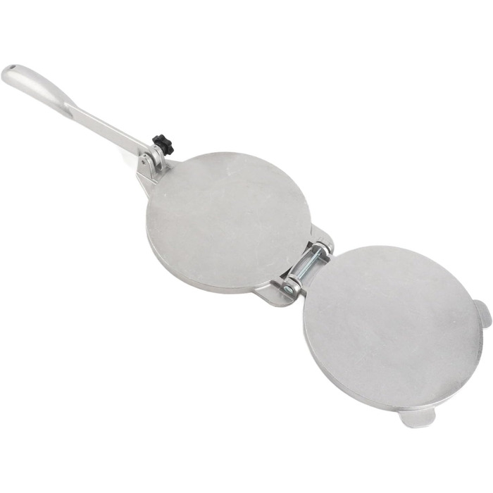 Пресс для тортилій з алюмінію, ручний, для тако, патаконів, роті, піци (16 см, срібний)