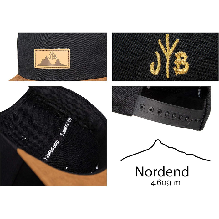 Кепка бейсболка Jumping Bird • Унісекс • Знімний козирок • Легко миється • Чорний колір