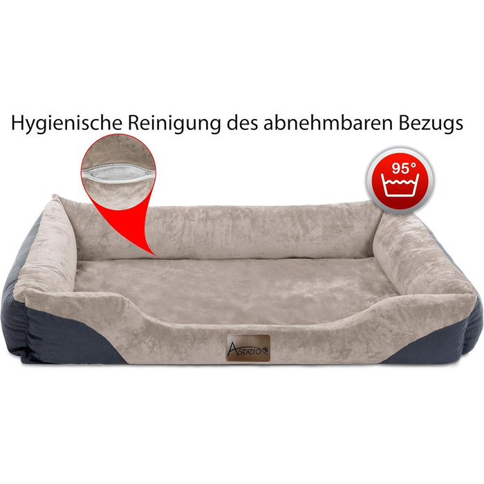 Крісло-ліжко для собак - м'яке ліжко-кошик з високим бортиком, 40x50 см, бежеве