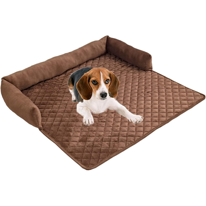 OKYUK Dog Beds Dog Cushions - Sofa Protector, Handcrafted Washable Dog Bed, Dog Cushion, Couch Cushion, Fluffy Dog Mat for Large, Medium & Small (Coffee, 75 × 75cm)
