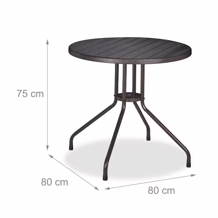 Relaxdays Garden Table, Round