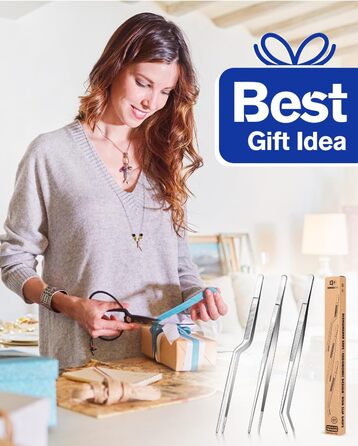 Набір кухонних пінцетів 10 дюймів, професійний, нержавіюча сталь, для приготування, декорування та BBQ