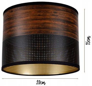 Стильна настільна нічна лампа з абажуром у кольорі венге, сучасний лофт, LED