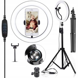 Потужна LED кільцева лампа зі штативом для фото, відео, TikTok, Live та влогів