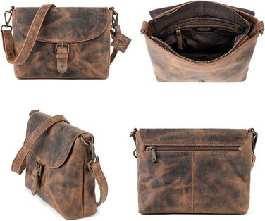 Сумка через плече Berliner Bags Catalina Vintage з натуральної шкіри (Earth) середнього розміру. Жіноча сумка-месенджер з магнітною застібкою