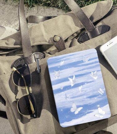 Чохол MoKo для Kindle Paperwhite 12-го покоління (2024) та Kindle Colorsoft Signature Edition (2024), PU шкіра, авто-сон/пробудження, сірий ліс (сніговий метелик)