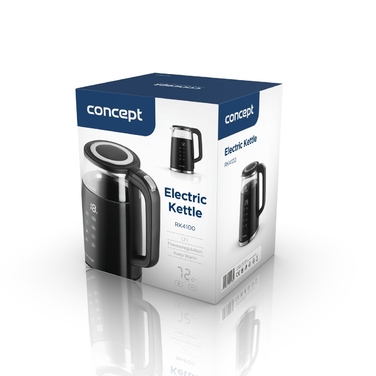 Електричний чайник Concept RK4100, 2200 Вт, 1,7 л, чорний