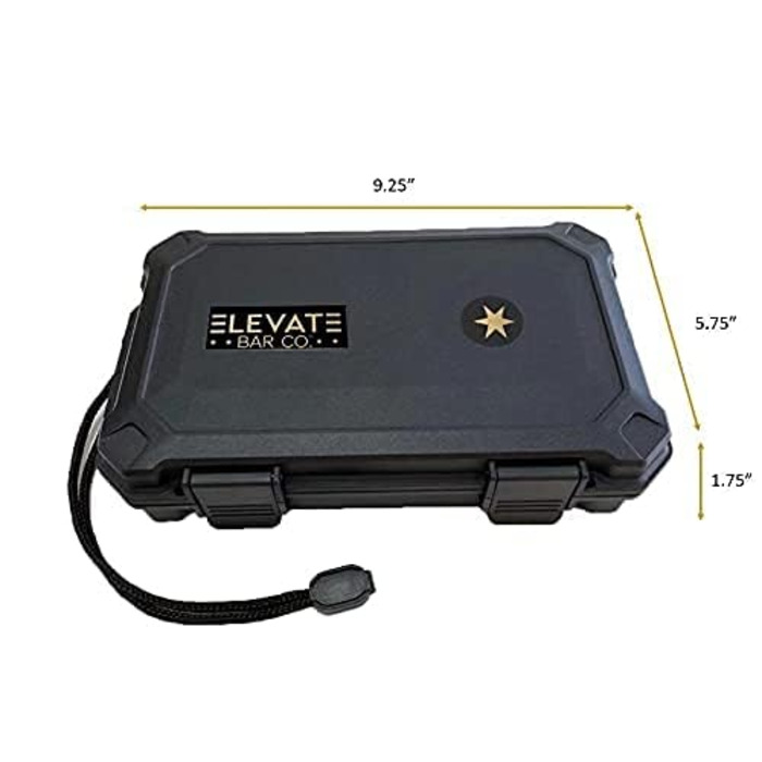 Чохол для сигар Humidor, 5 шт., водонепроникний, стійкий до зминання, герметичний, міцний, чорний