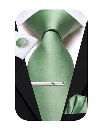 Набір краваток для чоловіків Hi-Tie: рожевий, блакитний, чорний (4 шт.) з кишеньковим хустиною та краватковою застібкою