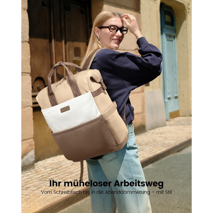 LOVEVOOK Рюкзак для жінок з відділенням для ноутбука 15.6 дюймів, шкільний, для подорожей, університету, бізнесу, водонепроникний, 15.6', хакі