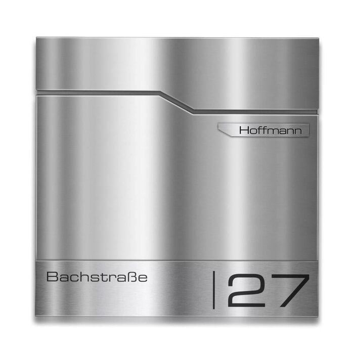 Поштовий ящик Metzler Thobe з нержавіючої сталі, з відділенням для преси та іменним табличкою