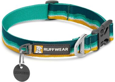 RUFFWEAR Crag Dog Collar, Reflective and Comfortable Collar for Everyday Use, Green Hills, 51–66 cm (Seafoam, 14