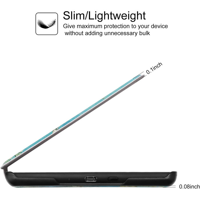 Чохол для Kindle 6' (11-го покоління) 2024/2022 (C2V2L3) - PU шкіра, захисний кейс з авто-вимиканням, Smart Cover, Löwenzahn (Квітка)