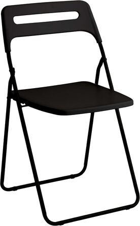 Складаний стілець Baroni Home для дому та вулиці, сталевий каркас, білий, 42x38x78 см