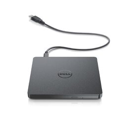 Зовнішній USB DVD+/-RW привід Dell Slim AA8DW316, антрацит — тонкий та легкий привід для читання та запису DVD/CD, Plug-and-Play, сумісний з Windows
