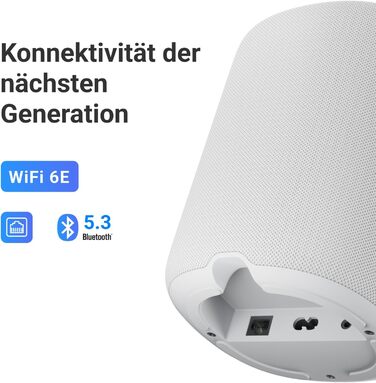 WiiM Sound Lite – Розумна колонка з Alexa, Wi-Fi 6E, Bluetooth 5.3, Hi-Res 24-bit/192kHz, AI RoomFit, 100W, для ПК та TV, Біла