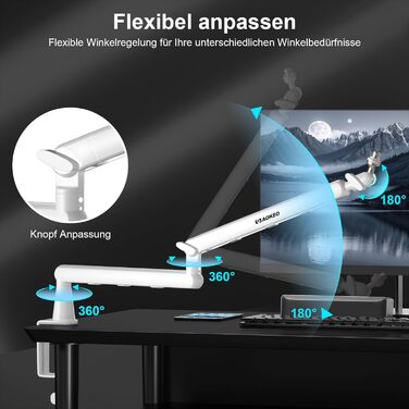 Кріплення для мікрофону Aokeo AK-55 – низькопрофільний тримач для HyperX, Elgato, Shure, Blue Yeti та інших мікрофонів