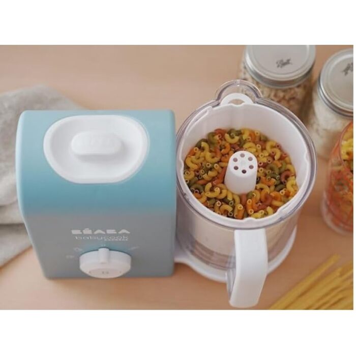 Beaba Пароварка-кухар для макаронів та рису, сумісна з Babycook Express, кошик для здорового приготування на парі, всі типи, об'єм 850 мл, білий