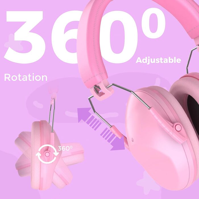 Навушники для захисту від шуму ProCase для дітей, рожеві