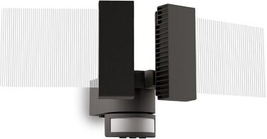 Вуличний LED-світильник SSC-LUXon NORSU з датчиком руху, подвійний прожектор, нейтрально-білий, IP65, з адаптером для кута та датчиком сутінків, модель Linto