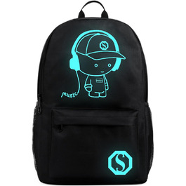 Шкільний рюкзак унісекс, легкий водонепроникний рюкзак для підлітків, чорний