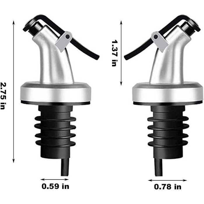 Набір з 5 виливників для олії, оцту та соєвого соусу з трубочкою, виливники для пляшок без протікання, для салату, соусу, сої