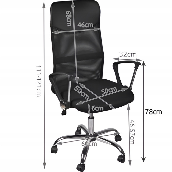 Офісне крісло з сітки Malatec 23236