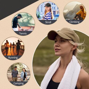 Кепка бейсболка для чоловіків та жінок, бавовна, регульована, унісекс, вінтаж, 3 шт. (світло-сірий, хакі, червоний)