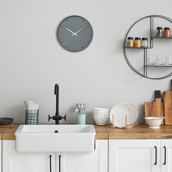 Relaxdays Gray Wall Clock